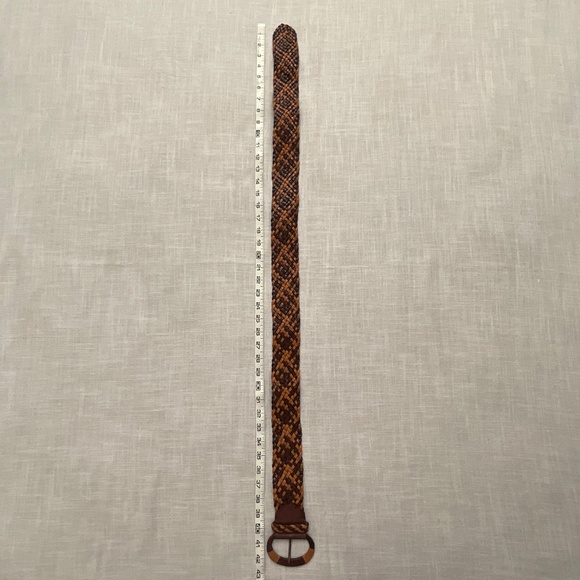 Lucky Brand Brown Tan Braided Woven Leather Boho Belt Size S/M NWOT - Picture 10 of 12